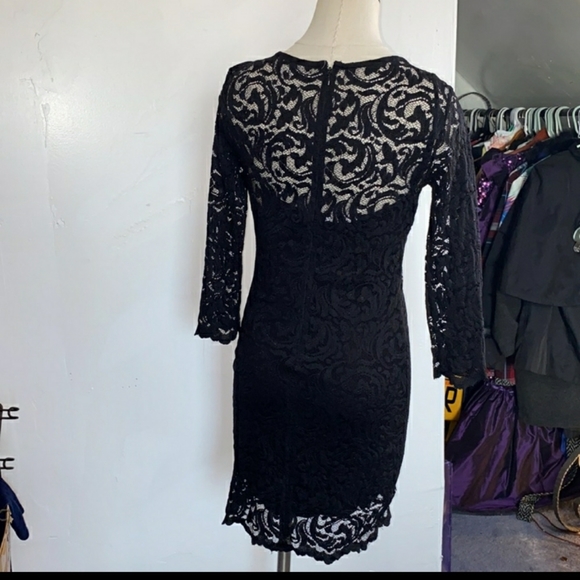 Vintage Little Black lace dress - Picture 2 of 6